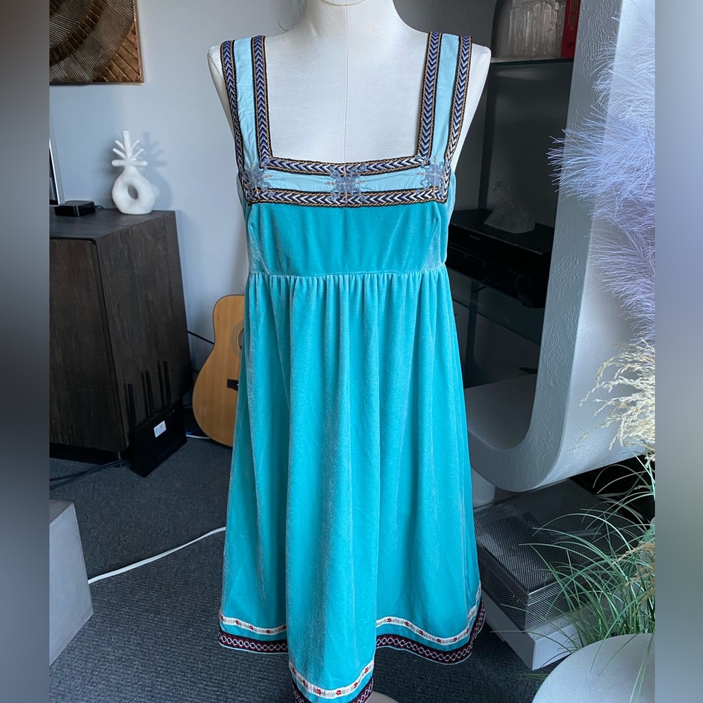 Free People Velvet Swiss Maid Matterhorn Dress winter ski cottagecore cosplay